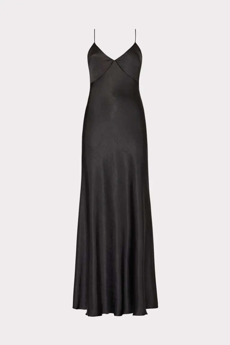 addie_hammered_satin_maxi_0.webp Best MILLY Addie Hammered Satin Maxi Dress Black