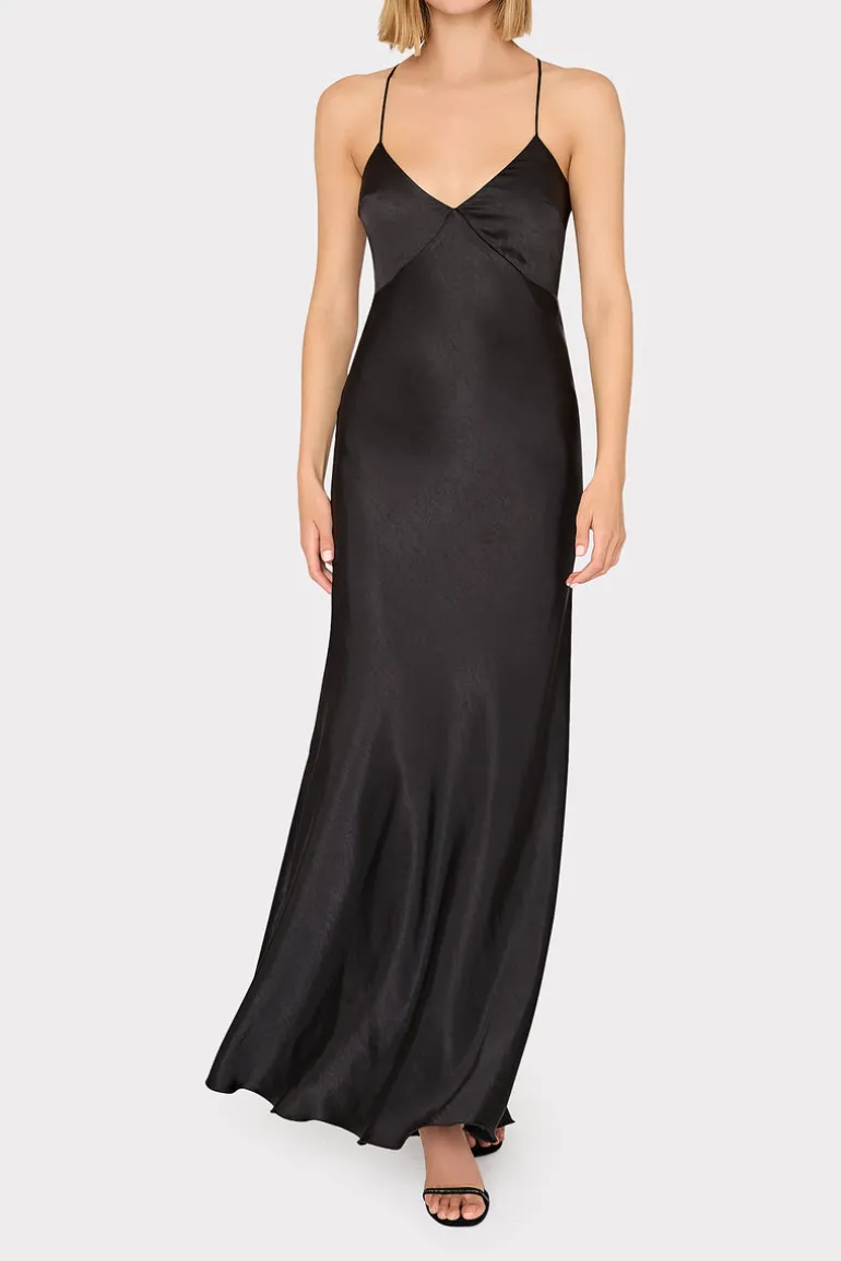 addie_hammered_satin_maxi_1.webp Best MILLY Addie Hammered Satin Maxi Dress Black