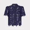 Flash Sale MILLY Addison Roja Lace Top Navy
