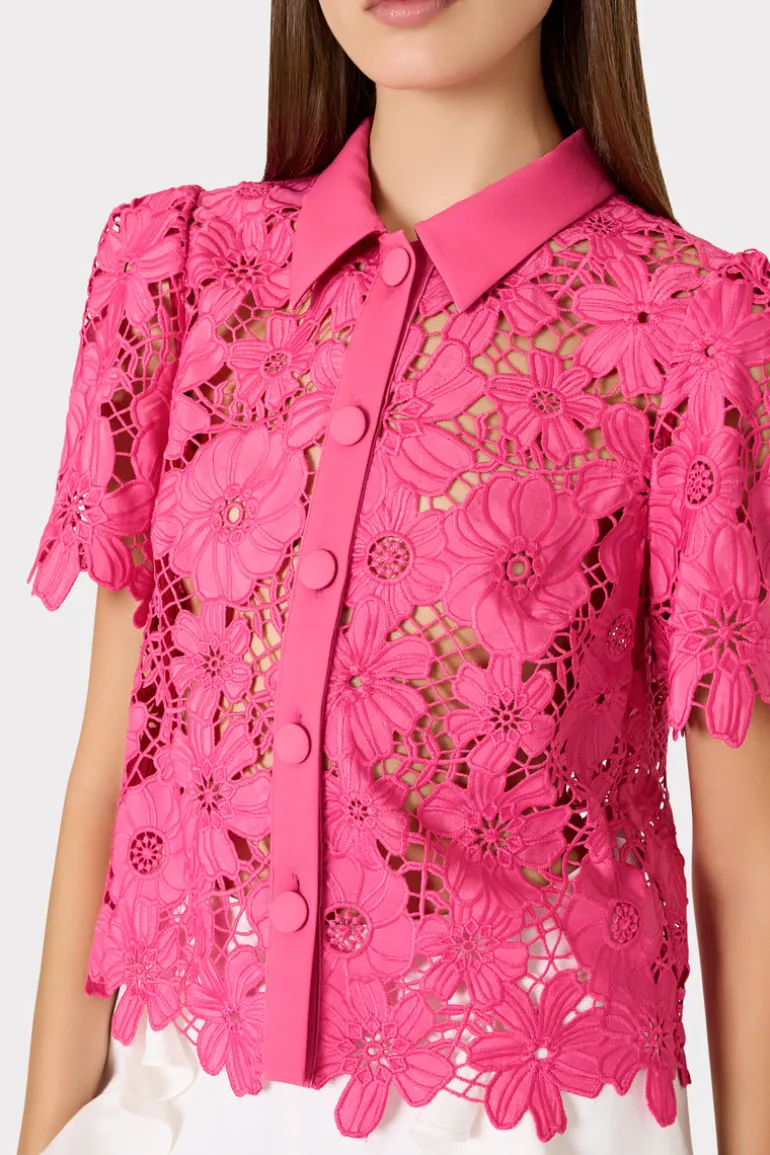 addison_roja_lace_top_2-2.webp Cheap MILLY Addison Roja Lace Top Milly Pink