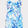 Best MILLY Anya Under The Sea Linen Romper Blue Multi