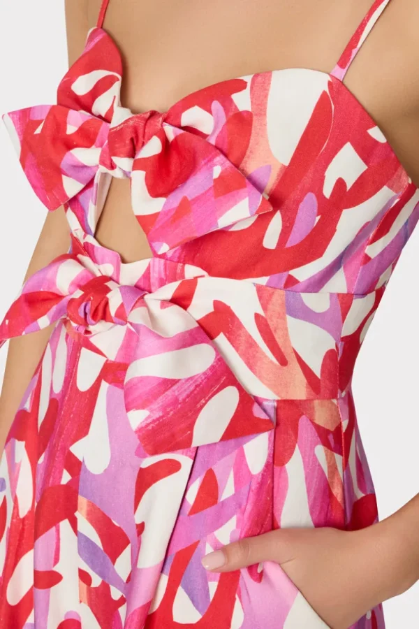 Hot MILLY Anya Under The Sea Linen Romper Pink Multi