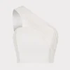 Hot MILLY Arantza Draped One Shoulder Top White