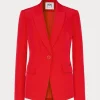 Cheap MILLY Avery Cady Blazer Red