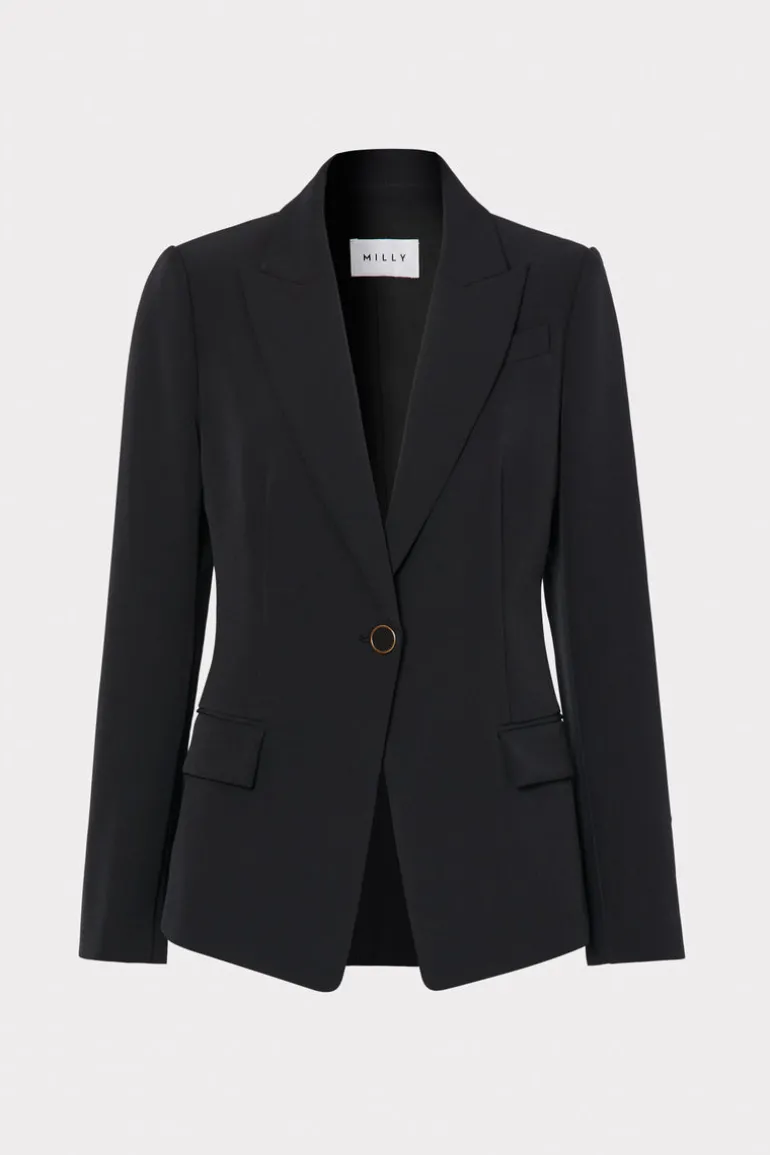 avery_cady_blazer_0.webp Outlet MILLY Avery Cady Blazer Black