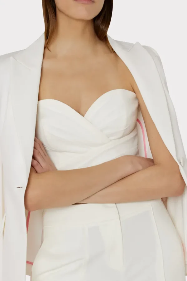 Fashion MILLY Avery Cady Blazer Ecru