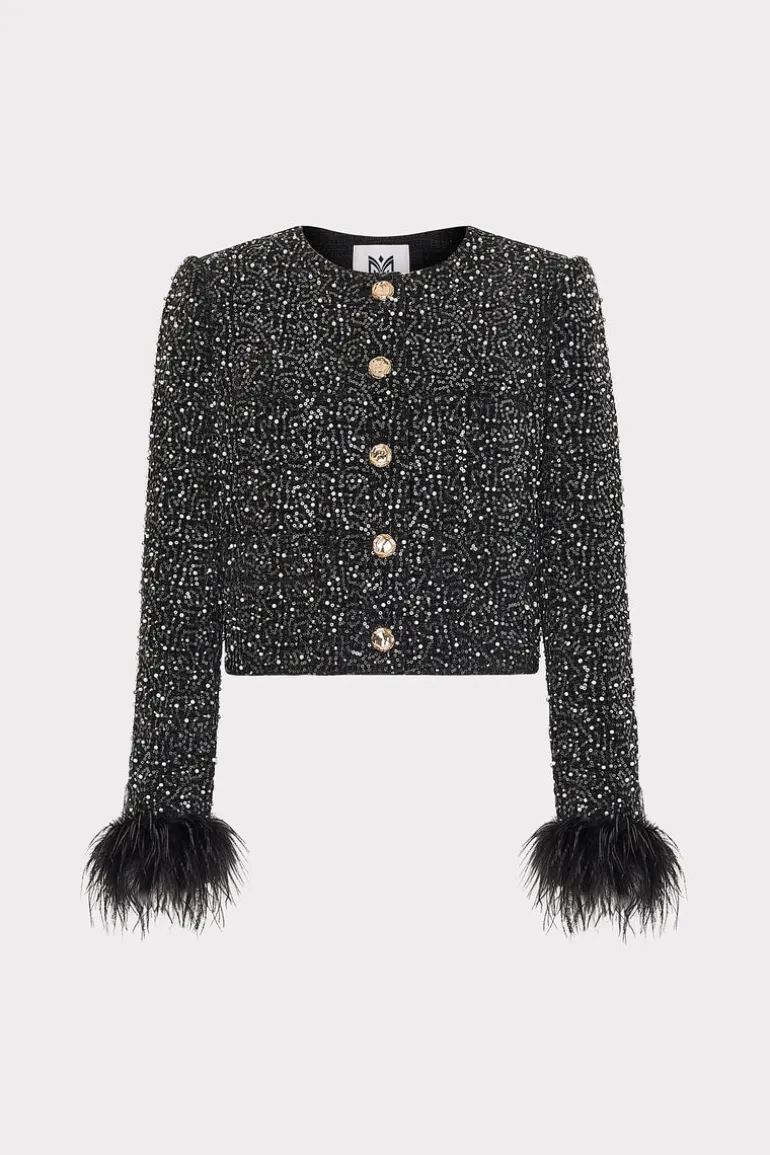 aya_beaded_tweed_jacket_0.webp Shop MILLY Aya Beaded Tweed Jacket Black