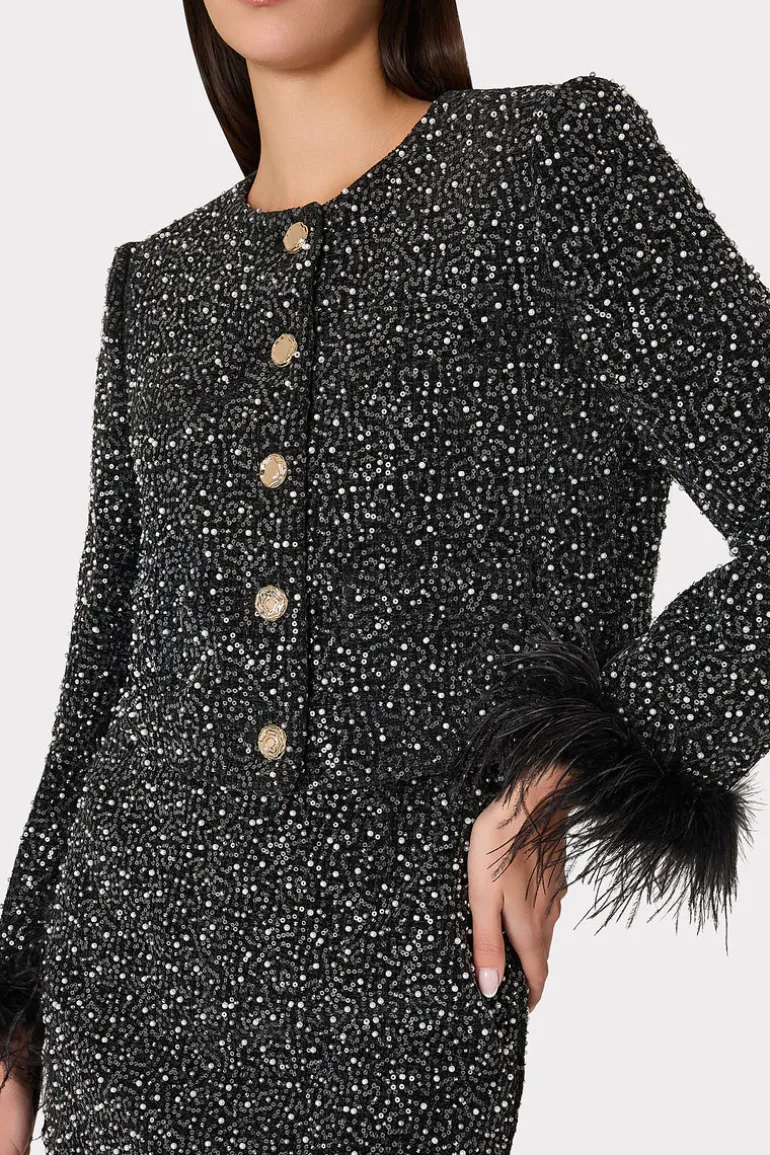 aya_beaded_tweed_jacket_2.webp Shop MILLY Aya Beaded Tweed Jacket Black