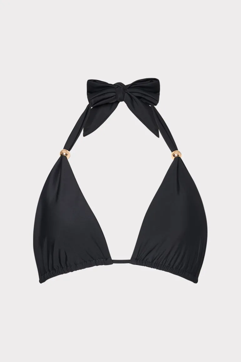 bardot_beaded_halter_biki_0.webp New MILLY Bardot Beaded Halter Bikini Top Black