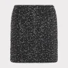 Sale MILLY Beaded Tweed Modern Mini Skirt Black