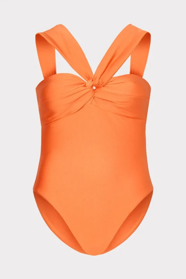 Outlet MILLY Betsy Bandeau One Piece Orange
