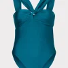 Flash Sale MILLY Betsy Bandeau One Piece Dark Teal