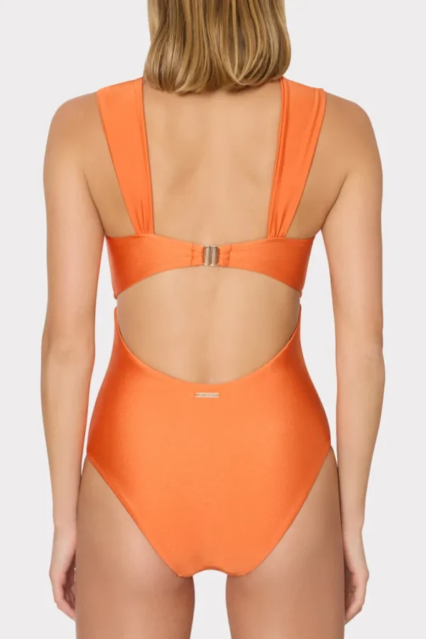 Outlet MILLY Betsy Bandeau One Piece Orange