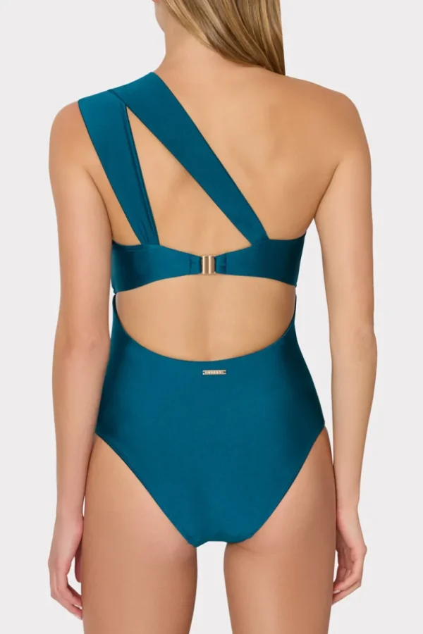 Flash Sale MILLY Betsy Bandeau One Piece Dark Teal