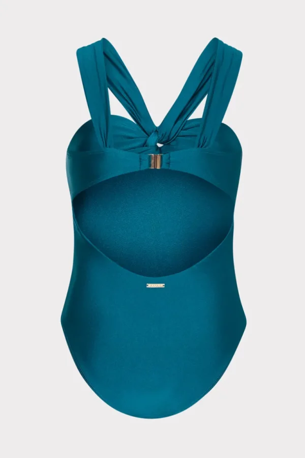 Flash Sale MILLY Betsy Bandeau One Piece Dark Teal