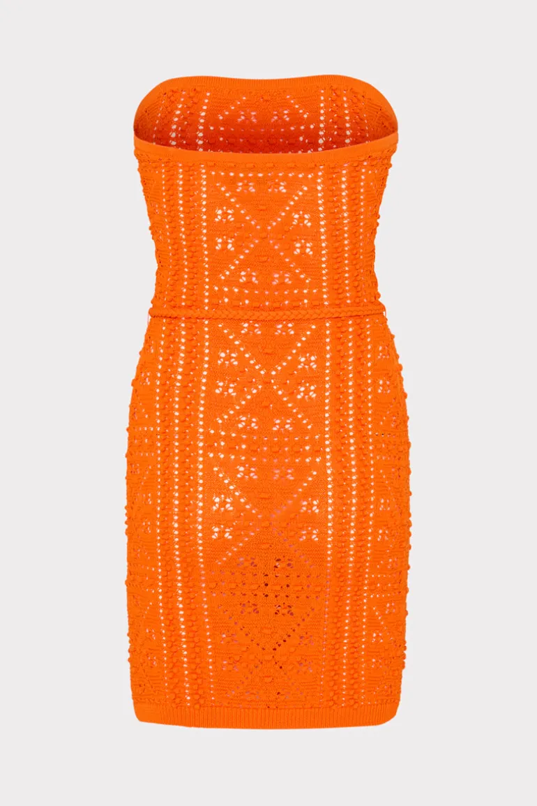 bubble_pointelle_straples_3.webp Hot MILLY Bubble Pointelle Strapless Mini Dress Coral
