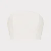 Discount MILLY Butterfly Eyelet Strapless Crop Top White