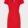 Sale MILLY Cady Atalie Dress Red