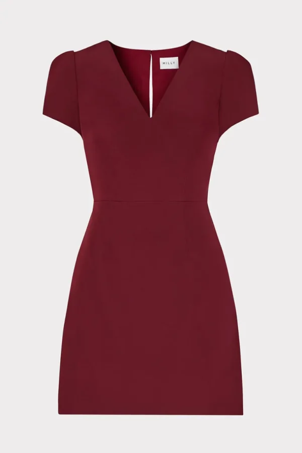 Cheap MILLY Cady Atalie Dress Wine