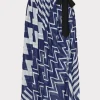 Hot MILLY Convertible Patchwork Chevron Skirt Blue/White