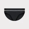 Shop MILLY Crochet Stitch Bikini Bottom Black/White
