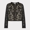 Discount MILLY 3D Garden Lace Jacket Black