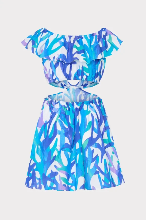 Discount MILLY Delilah Under The Sea Cover-Up Dress Blue Multi