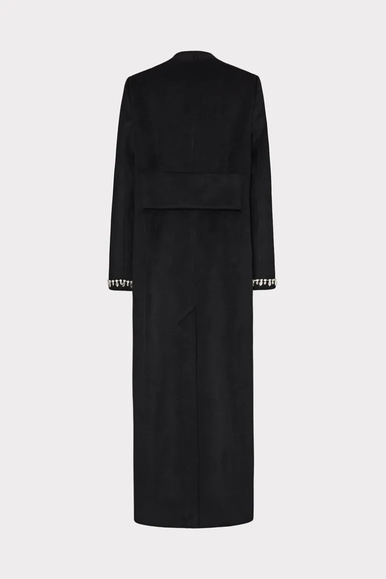 embellished_trim_long_coa_3.webp Sale MILLY Embellished Trim Long Coat Black