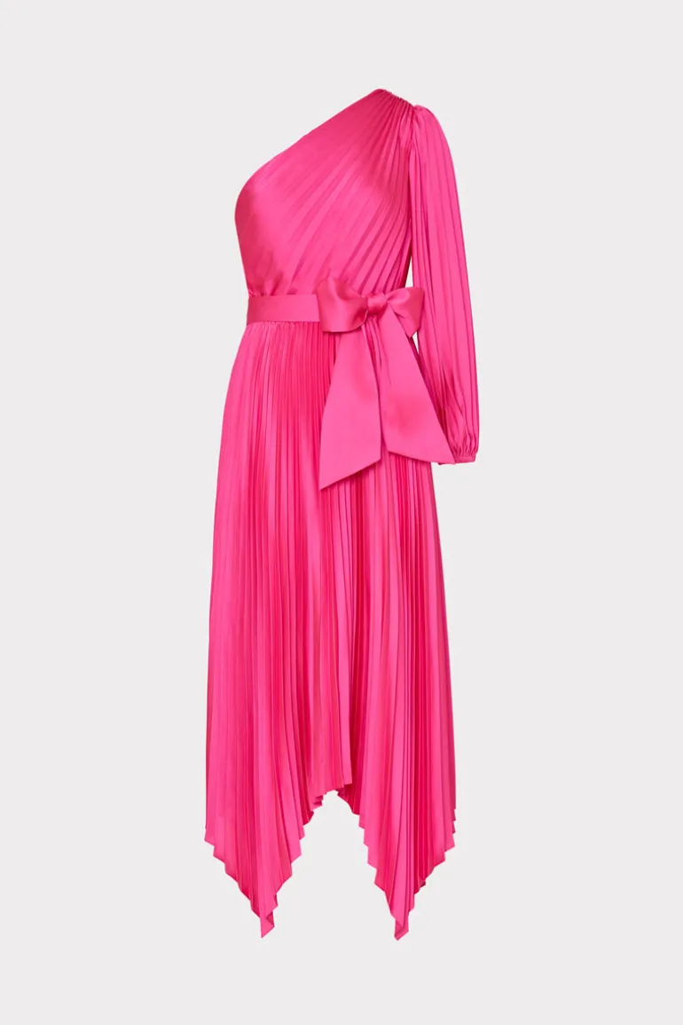 essi_satin_pleated_one_sh_0.webp Best MILLY Essi Satin Pleated One Shoulder Dress Pink