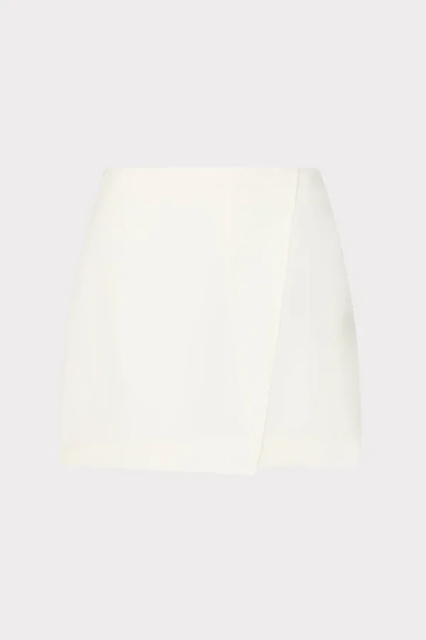 Fashion MILLY Evalyn Crepe Skort White
