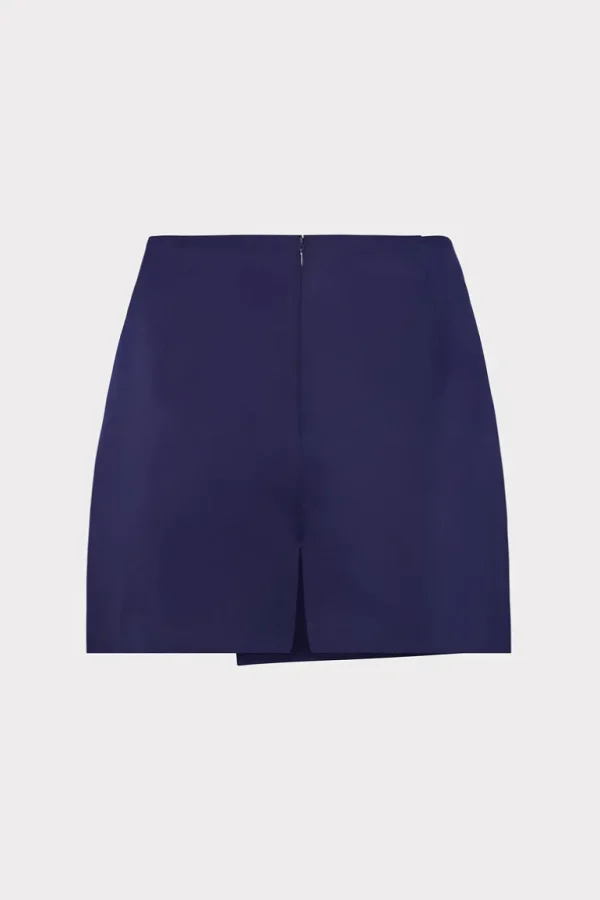 Cheap MILLY Evalyn Crepe Skort Navy
