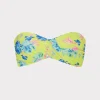 Fashion MILLY Floating Cosmos Twist Bandeau Top Neon Yellow