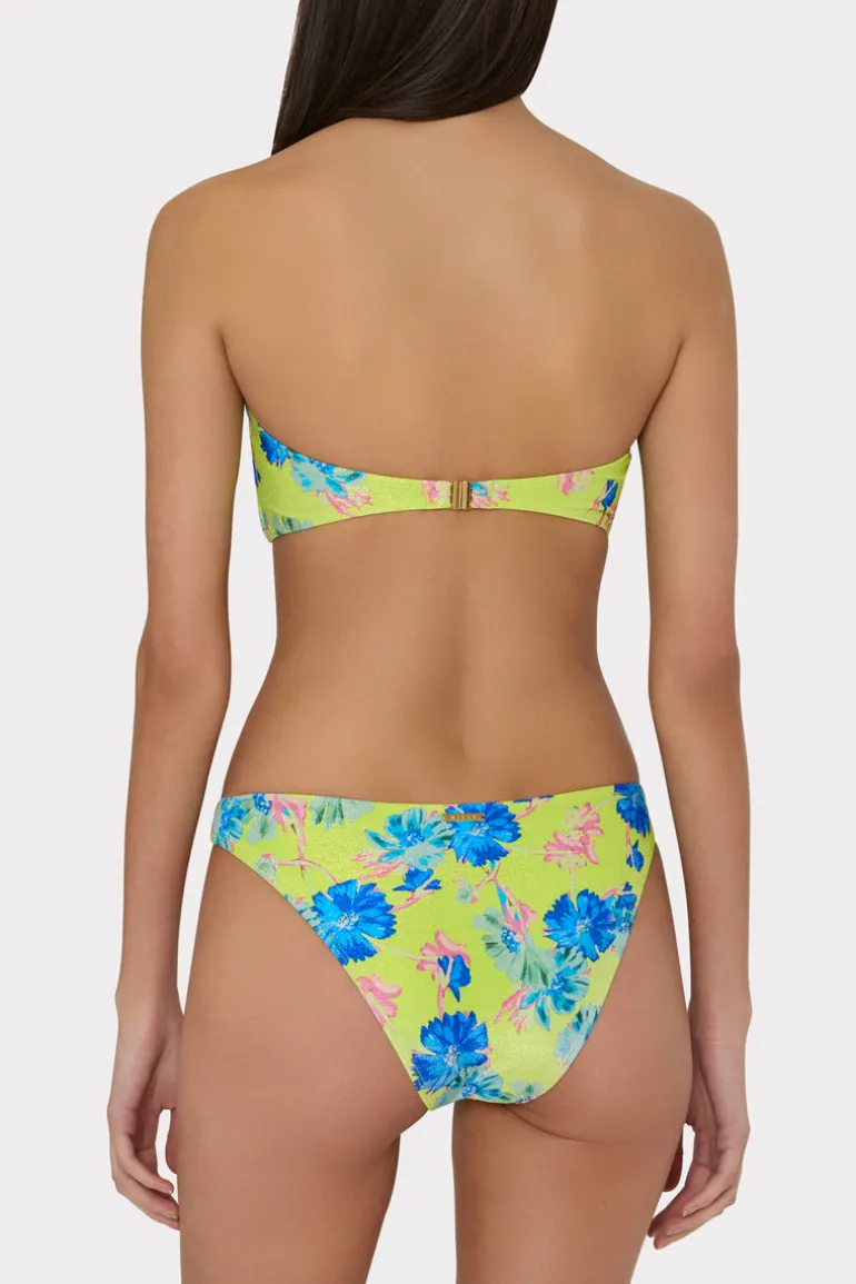 floating_cosmos_twist_ban_2.webp Fashion MILLY Floating Cosmos Twist Bandeau Top Neon Yellow