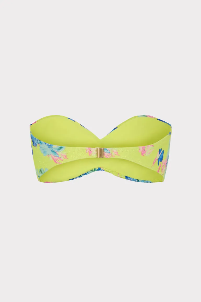 floating_cosmos_twist_ban_3.webp Fashion MILLY Floating Cosmos Twist Bandeau Top Neon Yellow