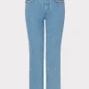 Store MILLY Hali Crystal Embellished Jeans Light Wash