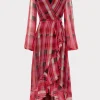 Best MILLY Halley Prep Plaid Dress Red Multi