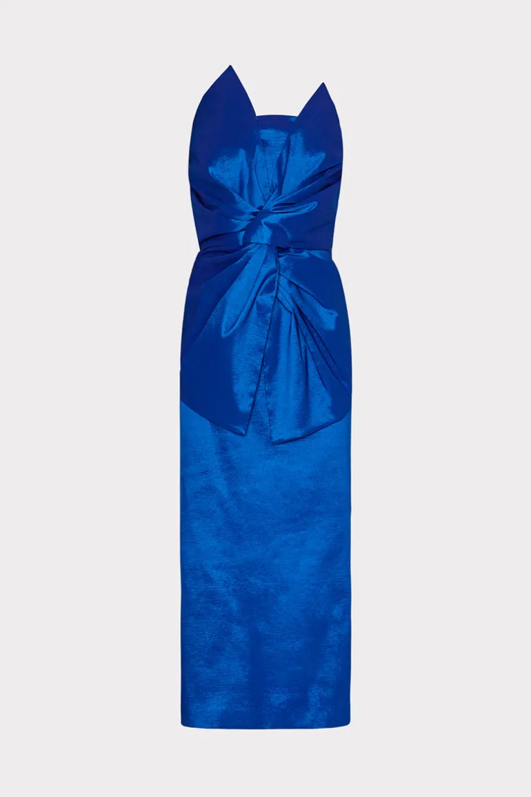 harlow_bow_taffeta_strapl_0.webp Store MILLY Harlow Bow Taffeta Strapless Dress Blue