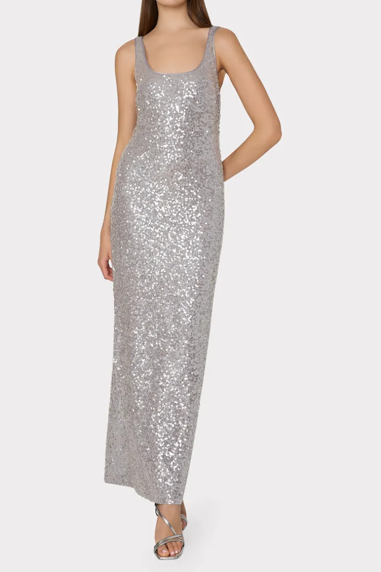 ishani_sequins_slip_dress_1.webp Discount MILLY Ishani Sequins Slip Dress Grey