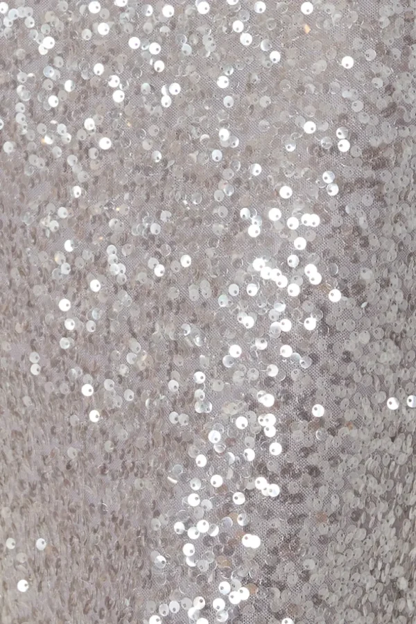 Discount MILLY Ishani Sequins Slip Dress Grey