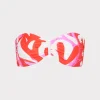 Flash Sale MILLY Italian Under The Sea Bandeau Bikini Top Pink Multi