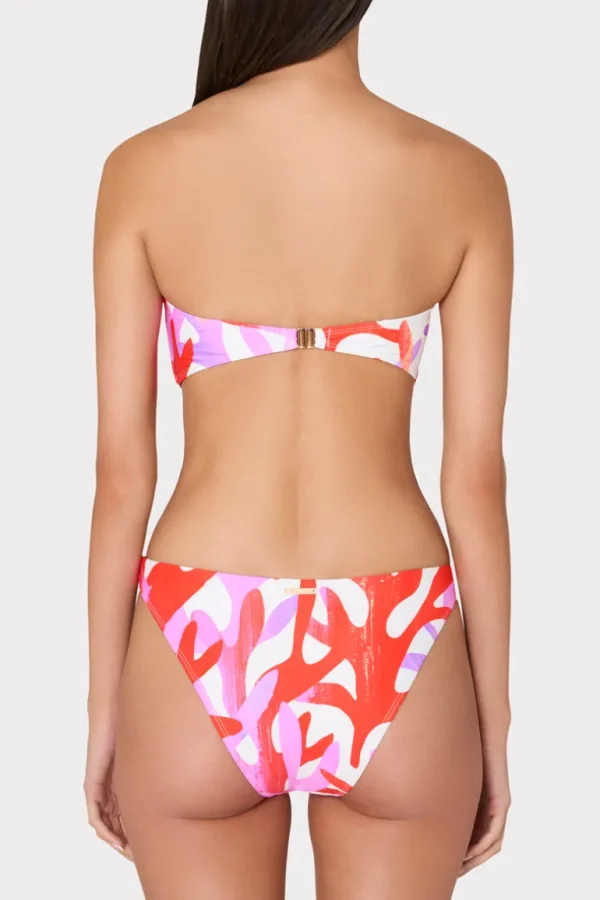 Flash Sale MILLY Italian Under The Sea Bandeau Bikini Top Pink Multi
