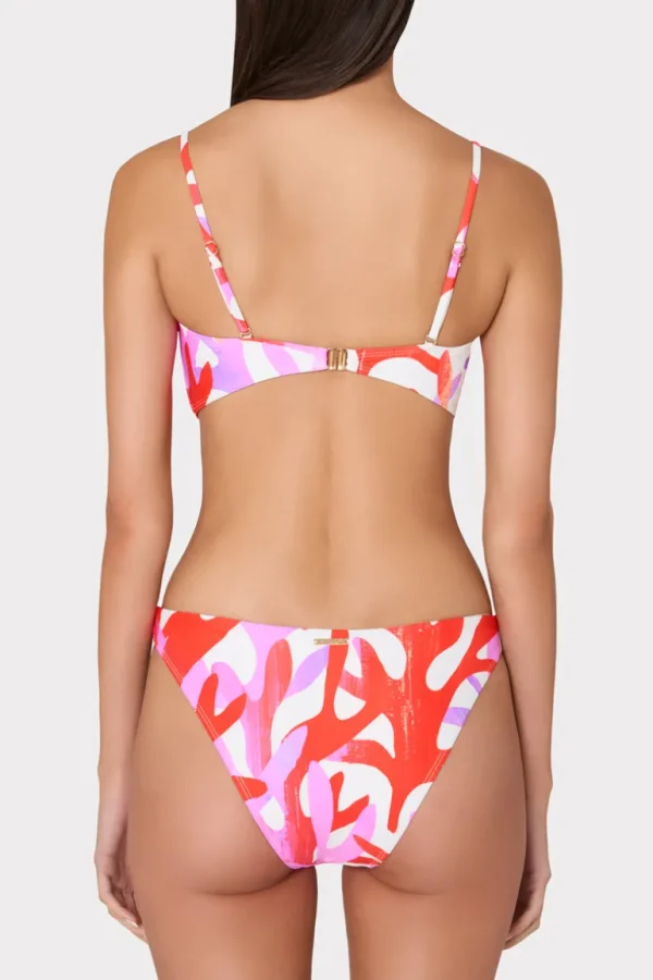 Flash Sale MILLY Italian Under The Sea Bandeau Bikini Top Pink Multi