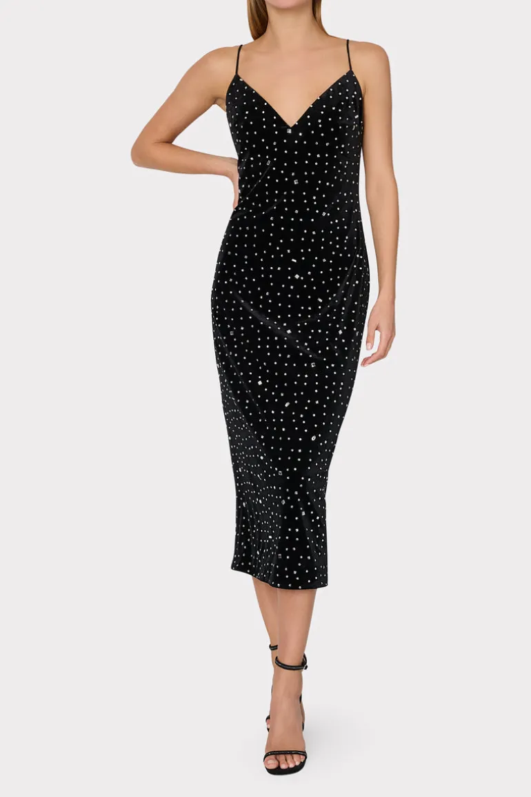 ivy_velvet_crystal_embell_1.webp Best MILLY Ivy Velvet Crystal Embellished Slip Dress Black/Silver