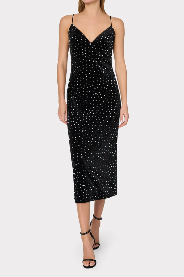 ivy_velvet_crystal_embell_2.webp Best MILLY Ivy Velvet Crystal Embellished Slip Dress Black/Silver