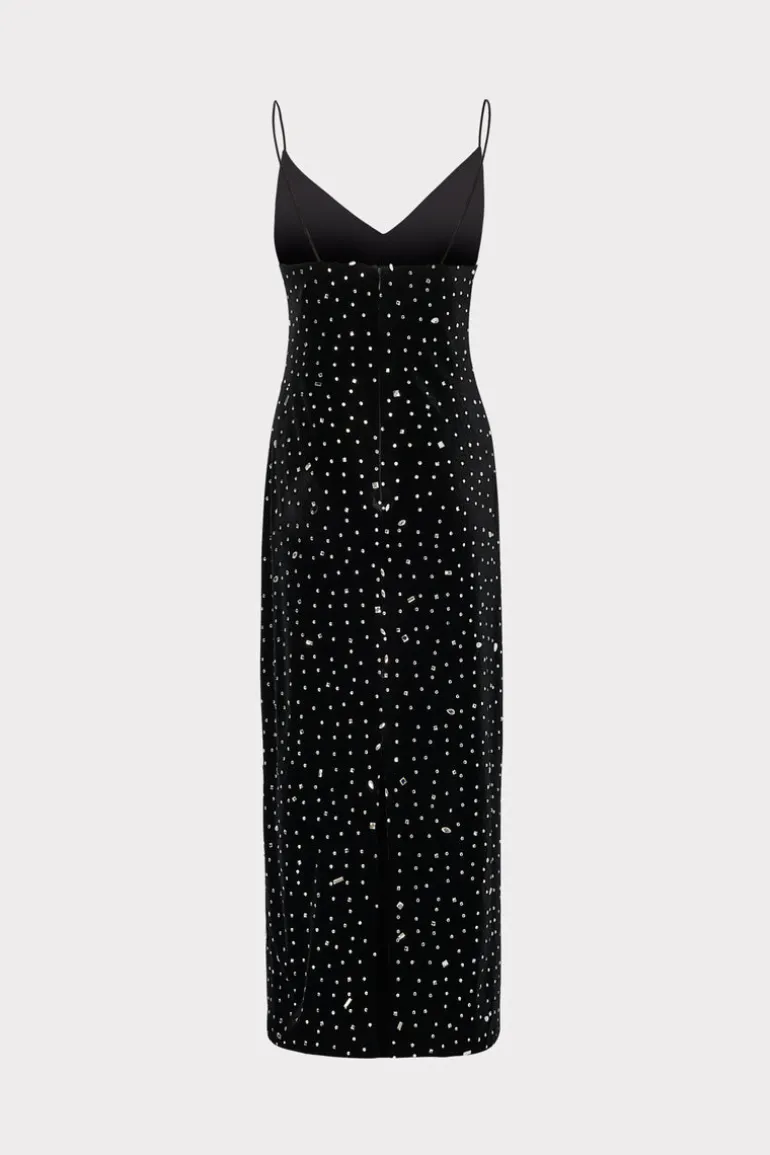ivy_velvet_crystal_embell_4.webp Best MILLY Ivy Velvet Crystal Embellished Slip Dress Black/Silver