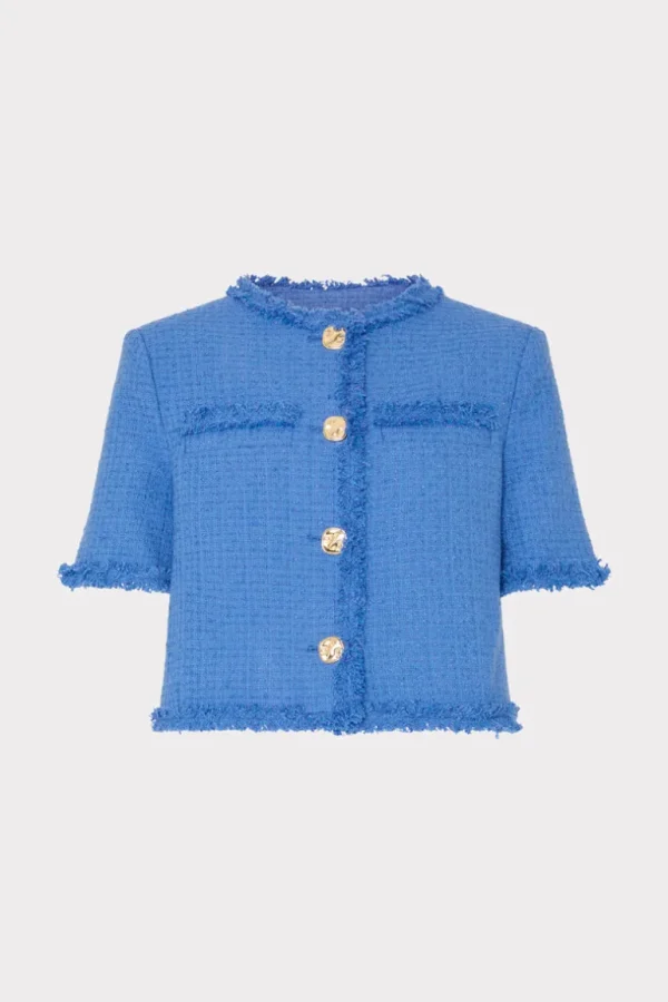 Cheap MILLY Jeanne Boucle Top Blue