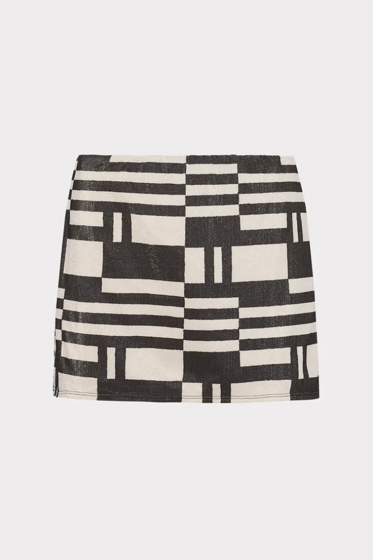 jessie_barcelona_shimmer__0.webp Store MILLY Jessie Barcelona Shimmer Puzzle Swim Skirt Ecru/Black