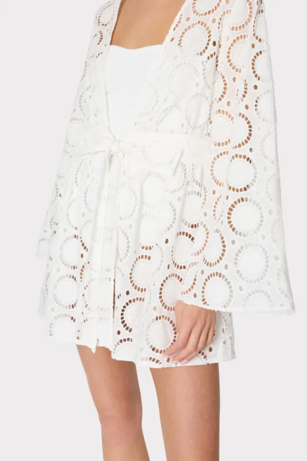 Hot MILLY Jessie Geo Eyelet Cover-Up White