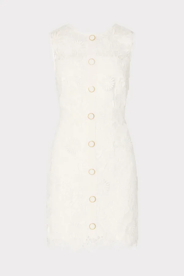 Cheap MILLY Judy Lace Mini Dress White