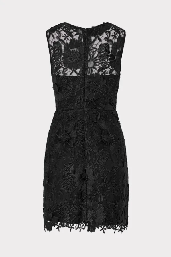 Discount MILLY Judy Lace Mini Dress Black